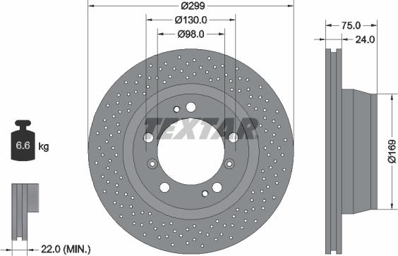 Textar 92100100 - Discofreno autozon.pro