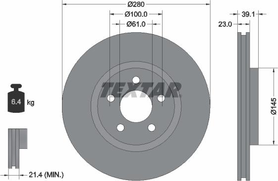 Textar 92108505 - Discofreno autozon.pro