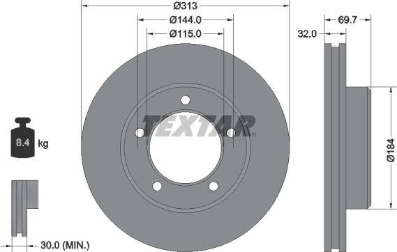 Textar 92108100 - Discofreno autozon.pro