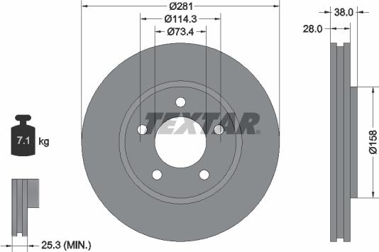 Textar 92108300 - Discofreno autozon.pro