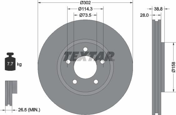 Textar 92108200 - Discofreno autozon.pro