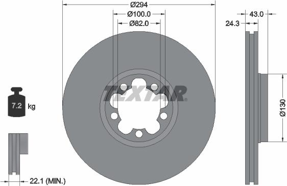 Textar 92103800 - Discofreno autozon.pro