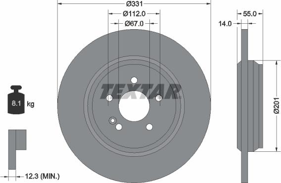 Textar 92103300 - Discofreno autozon.pro