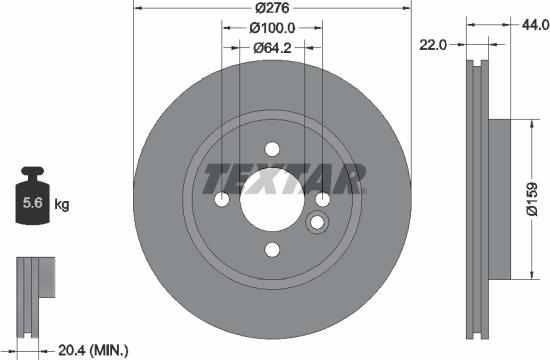 Textar 92107505 - Discofreno autozon.pro