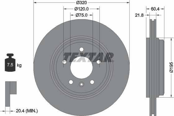 Textar 92107000 - Discofreno autozon.pro