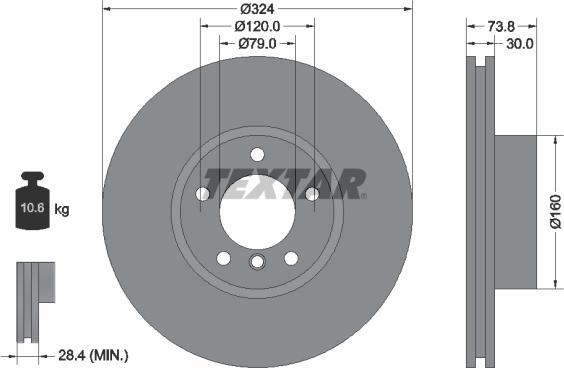 Textar 92107105 - Discofreno autozon.pro