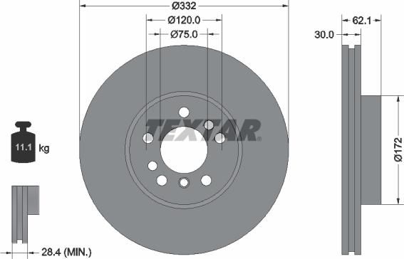 Textar 92107203 - Discofreno autozon.pro