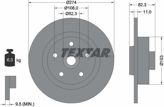 Textar 92119100 - Discofreno autozon.pro