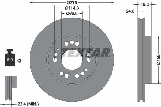 Textar 92114800 - Discofreno autozon.pro