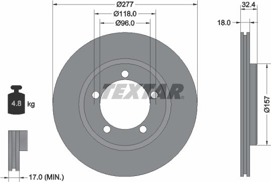 Textar 92114200 - Discofreno autozon.pro