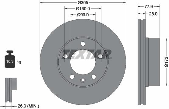 Textar 92115900 - Discofreno autozon.pro