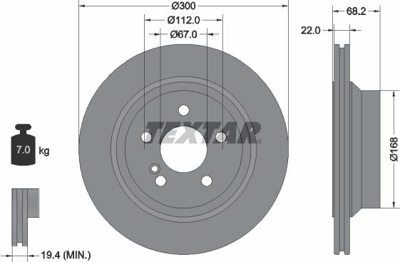 Textar 92115500 - Discofreno autozon.pro