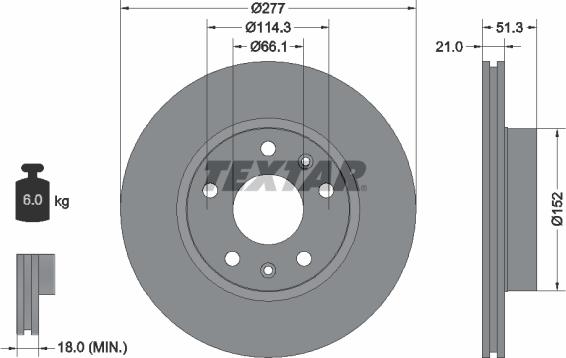 Textar 92115700 - Discofreno autozon.pro