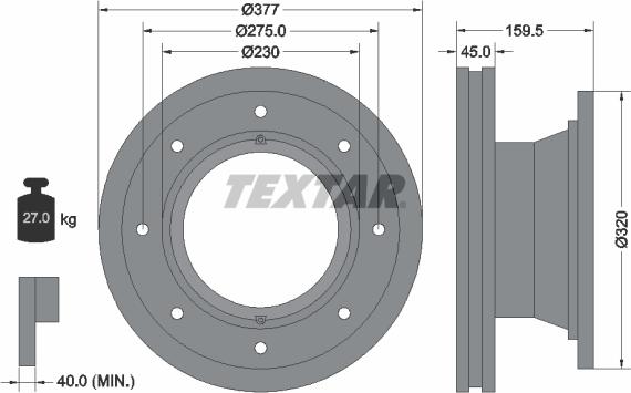 Textar 92116400 - Discofreno autozon.pro