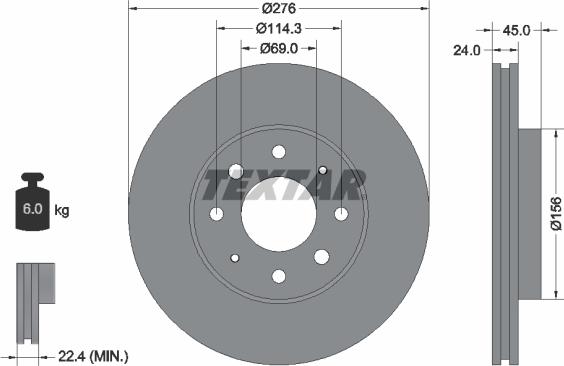 Textar 92110500 - Discofreno autozon.pro