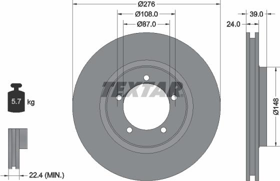 Textar 92110600 - Discofreno autozon.pro