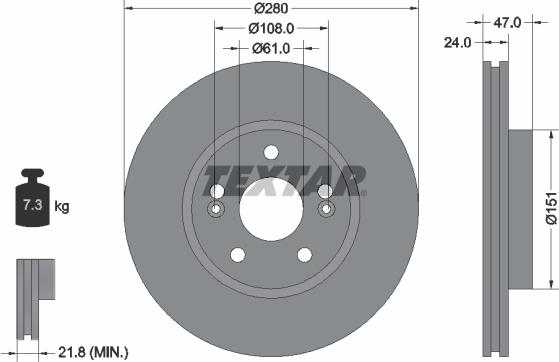 Textar 92118900 - Discofreno autozon.pro