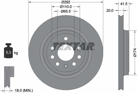 Textar 92118400 - Discofreno autozon.pro