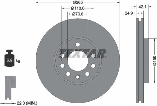 Textar 92118705 - Discofreno autozon.pro