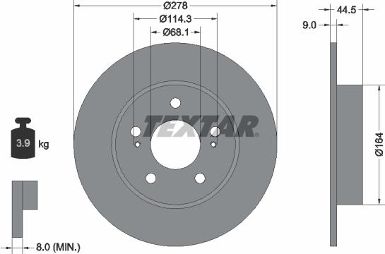 Textar 92113100 - Discofreno autozon.pro