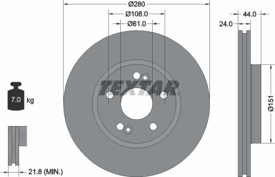 Textar 92113800 - Discofreno autozon.pro