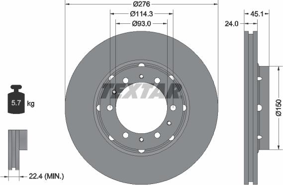 Textar 92112900 - Discofreno autozon.pro