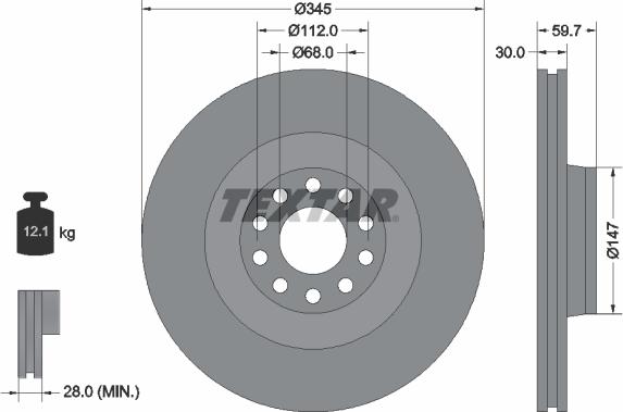 Textar 92112500 - Discofreno autozon.pro