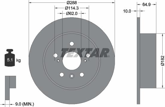 Textar 92117000 - Discofreno autozon.pro