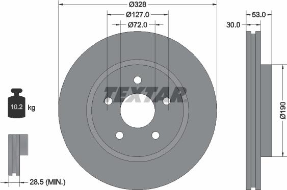 Textar 92184505 - Discofreno autozon.pro