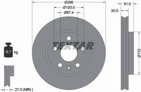 Textar 92186900 - Discofreno autozon.pro