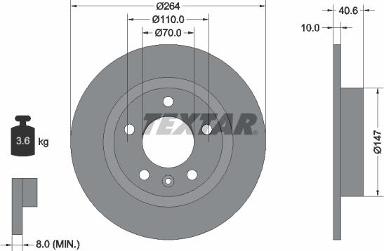 Textar 92186400 - Discofreno autozon.pro