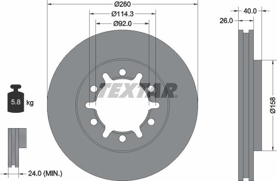 Textar 92186103 - Discofreno autozon.pro