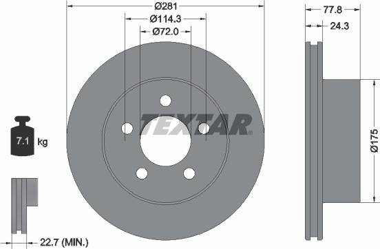 Textar 92186800 - Discofreno autozon.pro