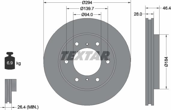 Textar 92180205 - Discofreno autozon.pro