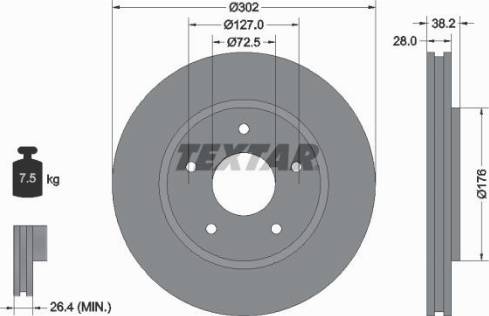 Textar 92181500 - Discofreno autozon.pro