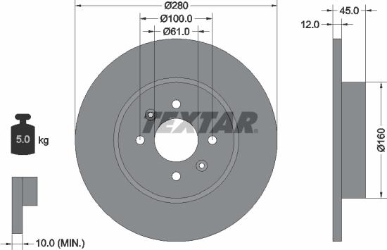 Textar 92181203 - Discofreno autozon.pro