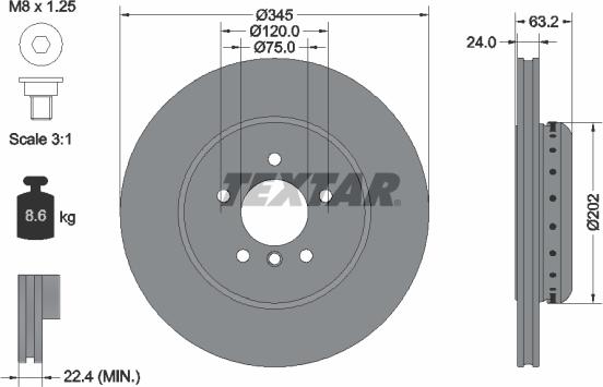 Textar 92182503 - Discofreno autozon.pro