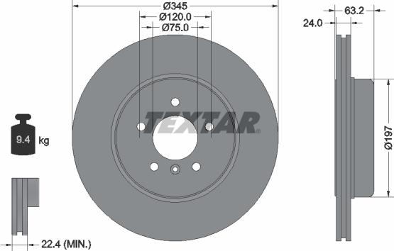 Textar 92182525 - Discofreno autozon.pro