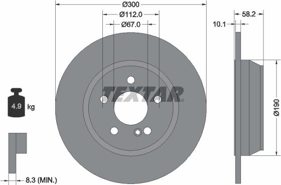 Textar 92182005 - Discofreno autozon.pro