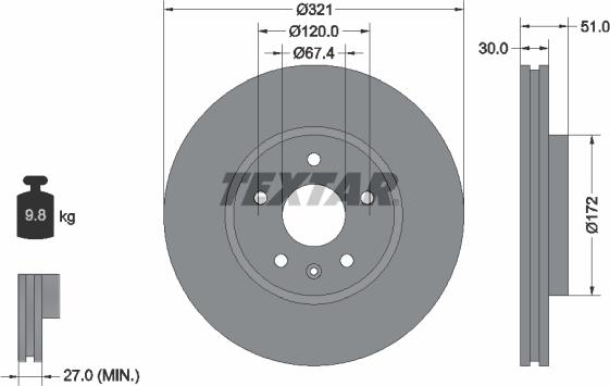 Textar 92187005 - Discofreno autozon.pro