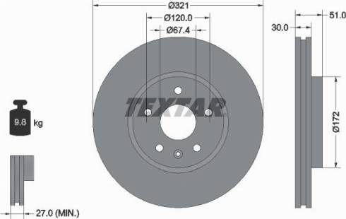 Textar 92187000 - Discofreno autozon.pro