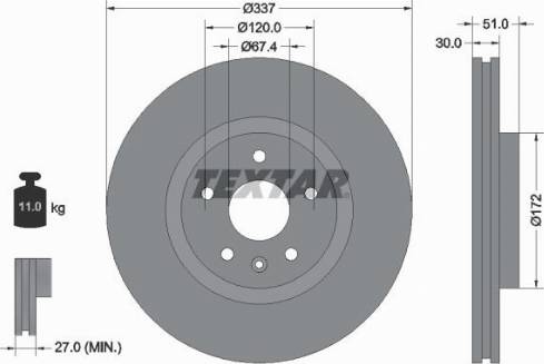 Textar 92187100 - Discofreno autozon.pro