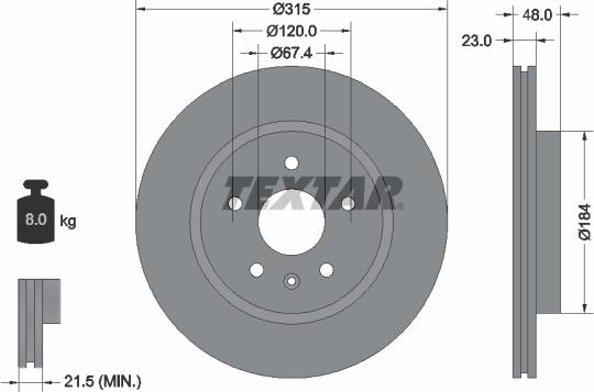 Textar 92187303 - Discofreno autozon.pro