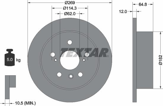 Textar 92139800 - Discofreno autozon.pro