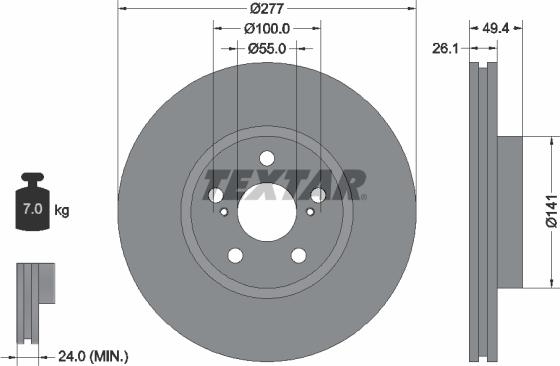 Textar 92135500 - Discofreno autozon.pro