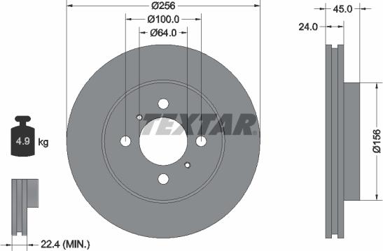 Textar 92135000 - Discofreno autozon.pro