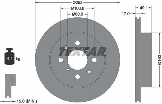 Textar 92135300 - Discofreno autozon.pro