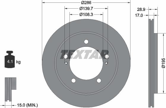 Textar 92136800 - Discofreno autozon.pro