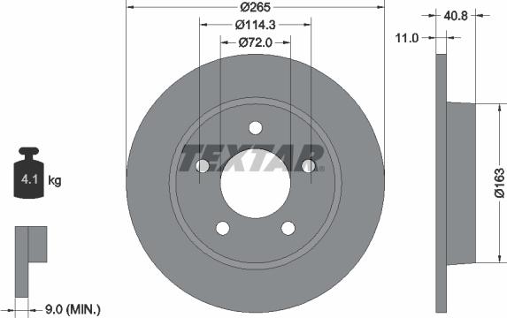 Textar 92130500 - Discofreno autozon.pro