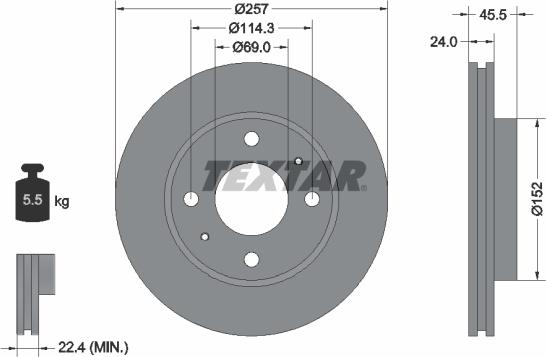 Textar 92130800 - Discofreno autozon.pro